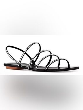 Aquazzura Women's Mistica Flat Sandals size 37.5 BNIB